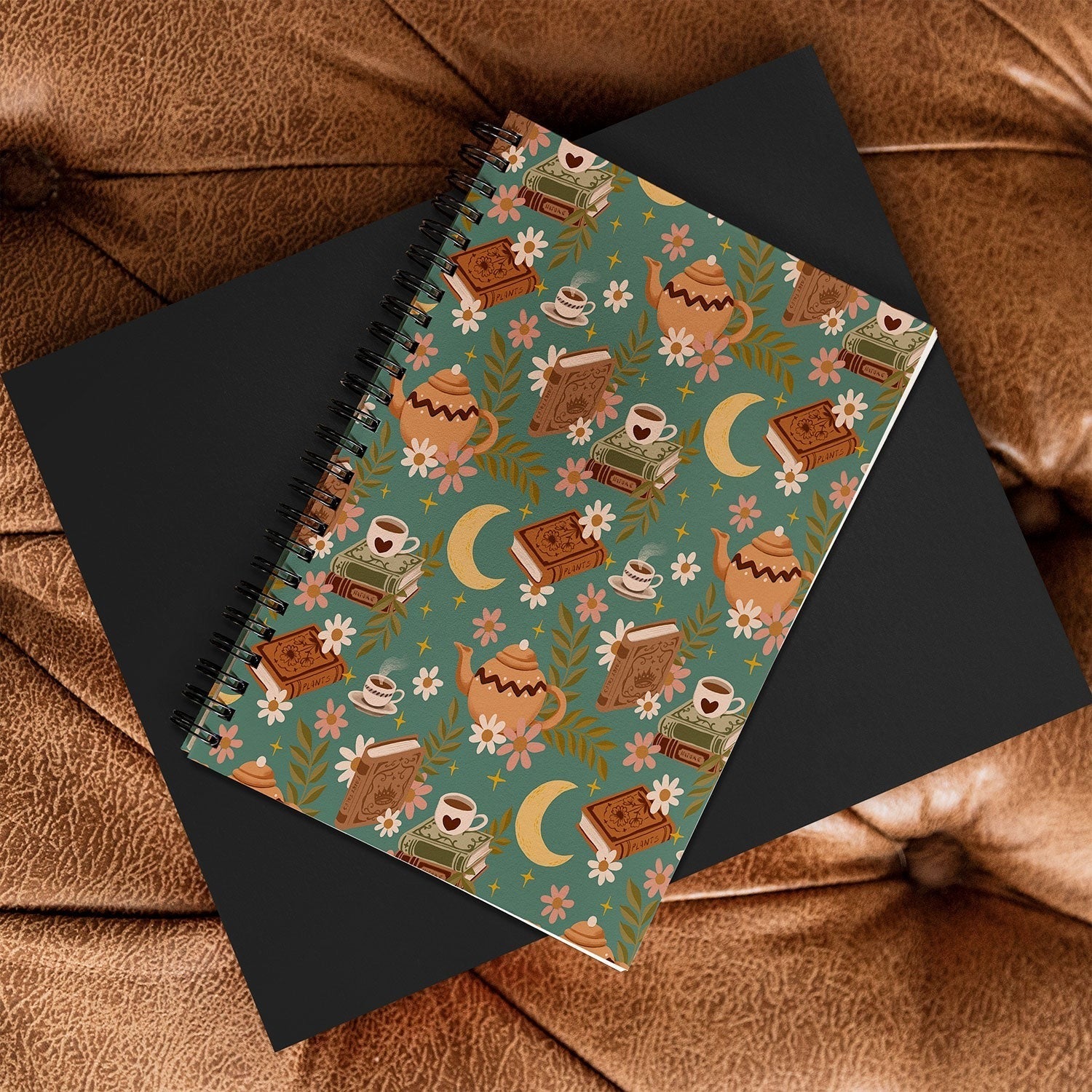 Avenie Moonlit Reading Nook I Spiral Notebook