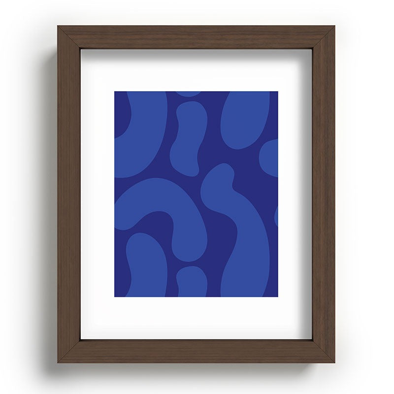 Camilla Foss Blue Pebble Recessed Framing Rectangle