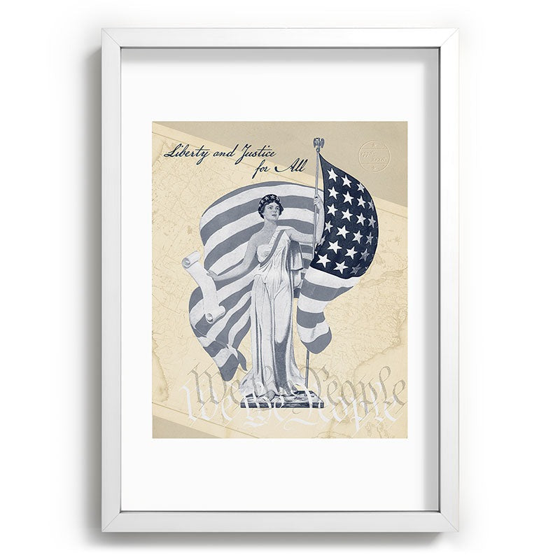 DENY Designs Liberty and Justice Woman Recessed Framing Rectangle