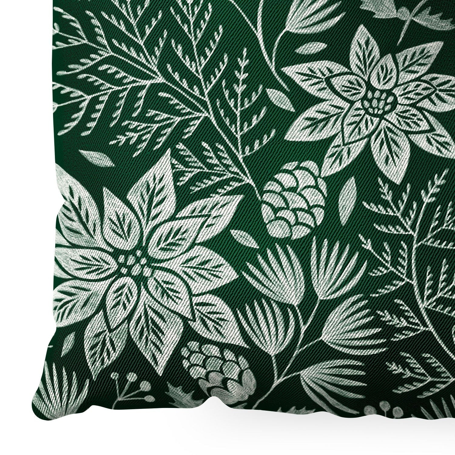 Pimlada Phuapradit Christmas Poinsettia Floor Pillow Square