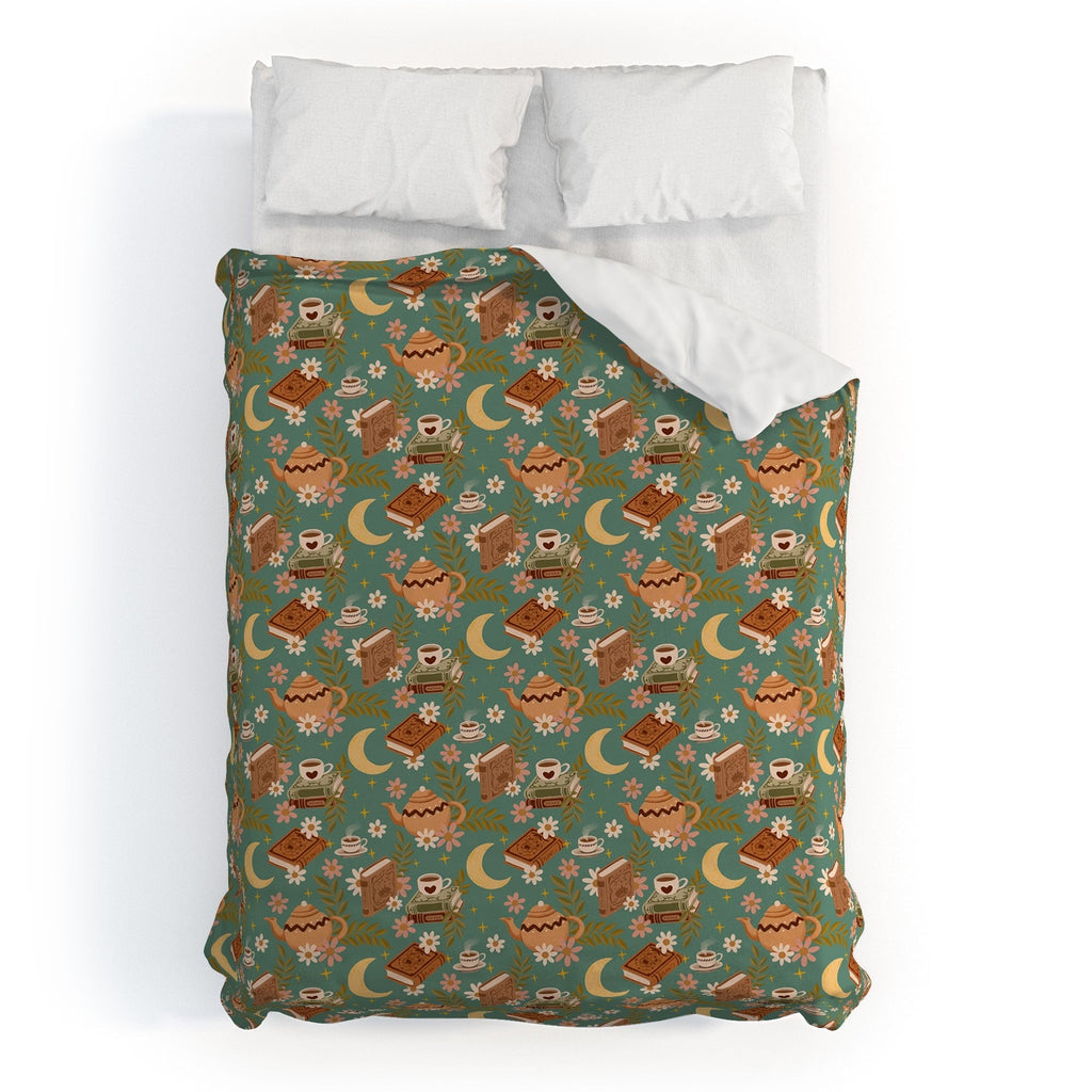 Avenie Moonlit Reading Nook I Duvet Cover