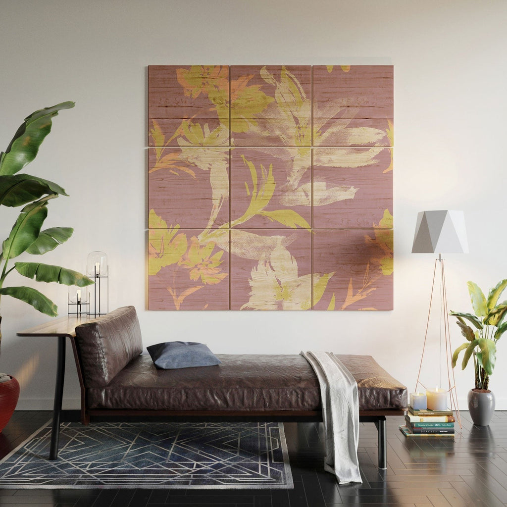 Gabriela Fuente Emma Lilac Floral Wood Wall Mural
