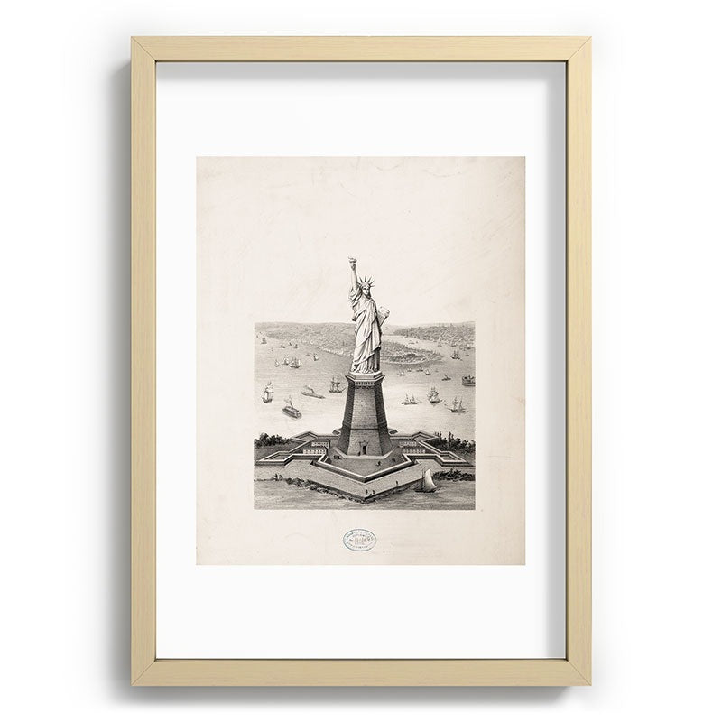DENY Designs Vintage Lady Liberty Recessed Framing Rectangle