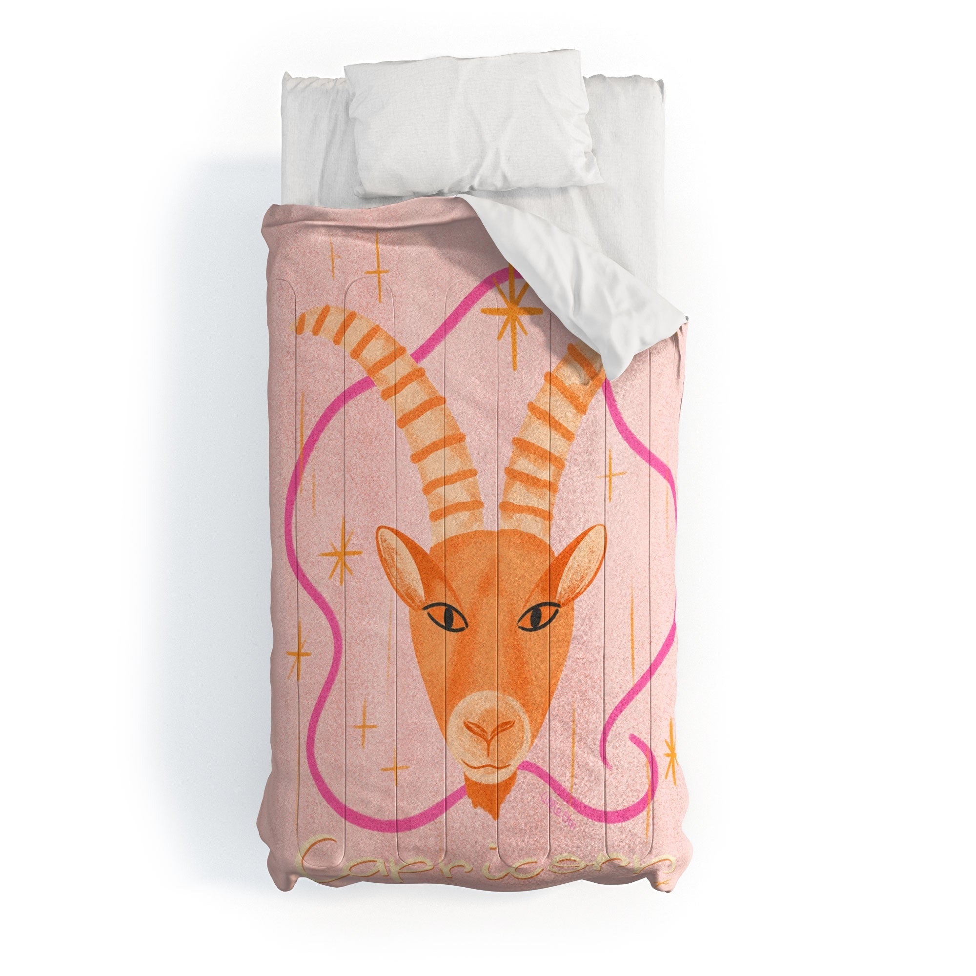 Little Om Zodiac Sign Capricorn Comforter