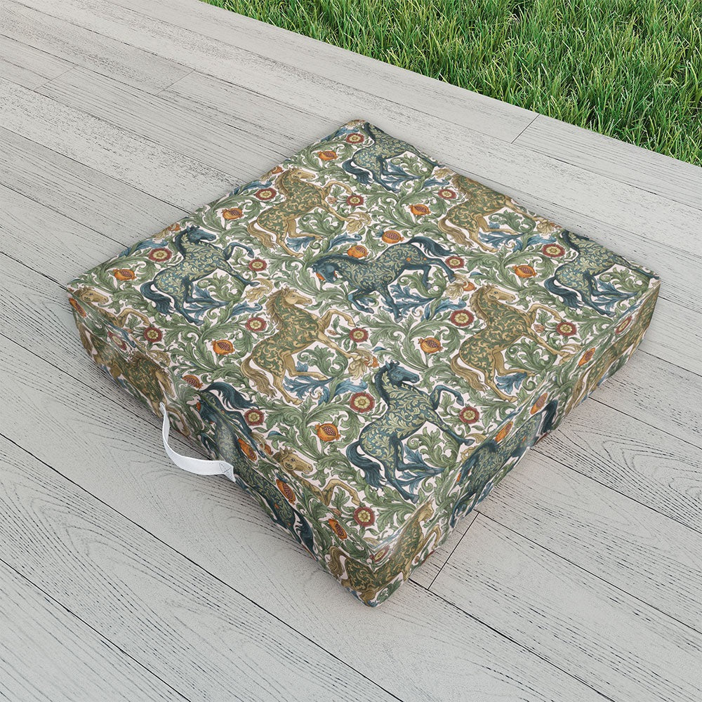 Marta Barragan Camarasa Renaissance Horse Garden Outdoor Floor Cushion
