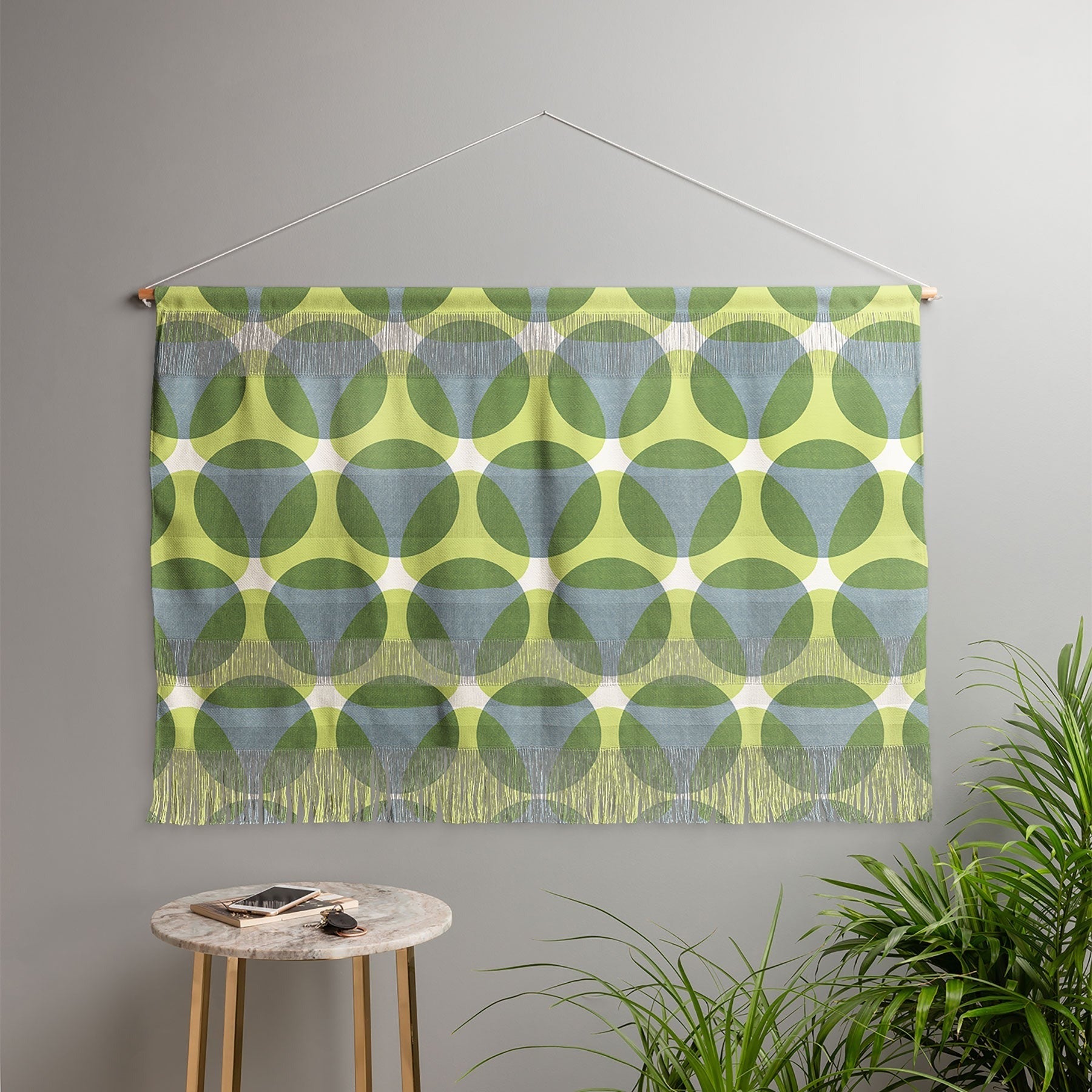 Marta Barragan Camarasa Stylish Retro Circle Wall Hanging Landscape