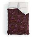 Little Om Pattern Shooting Stars plum Comforter