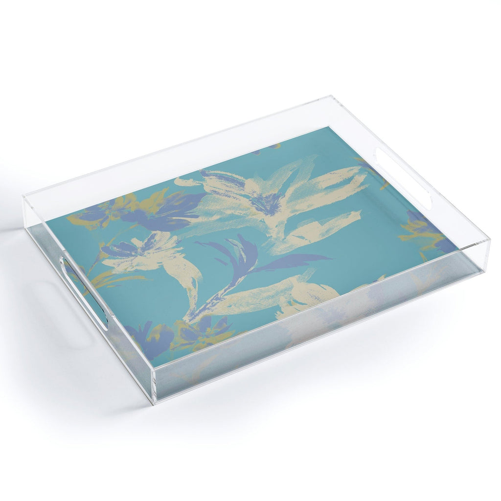 Gabriela Fuente Emma Floral Acrylic Tray
