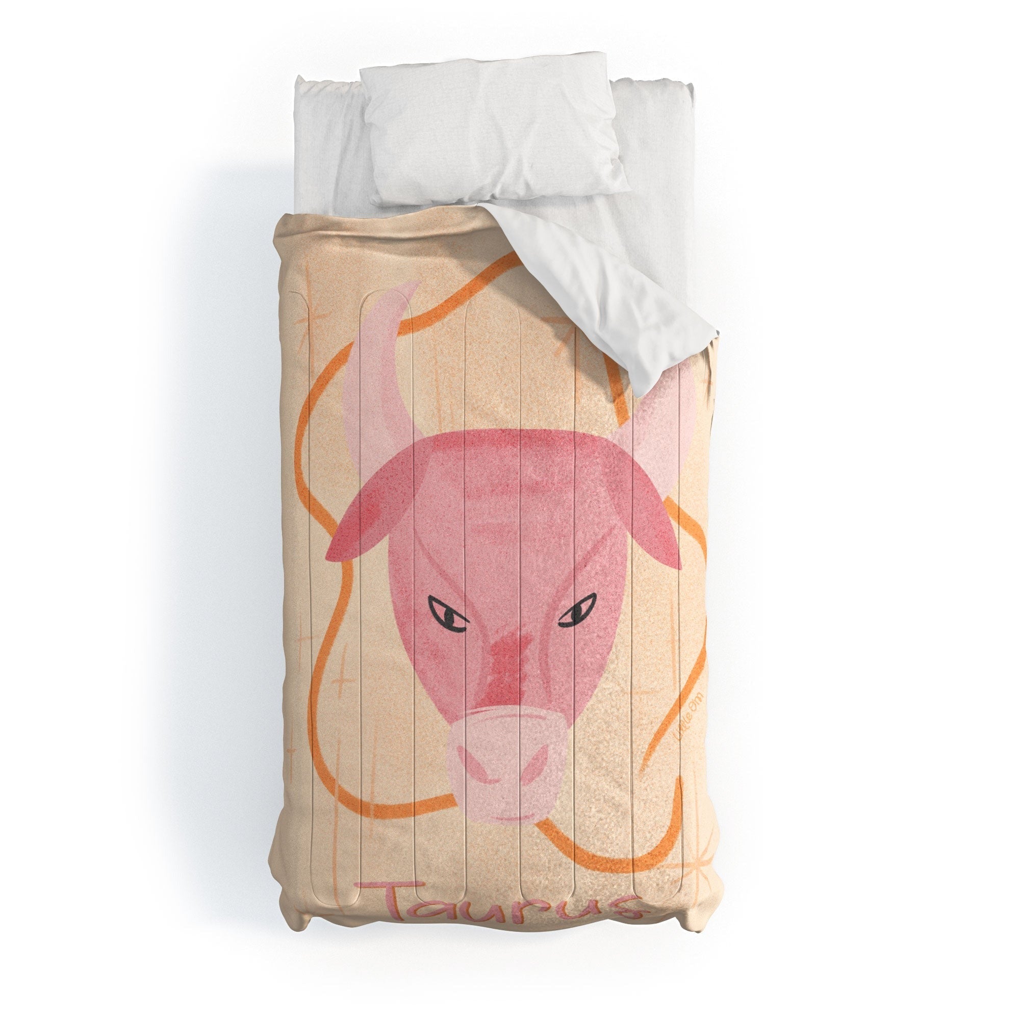 Little Om Zodiac Sign Taurus Comforter