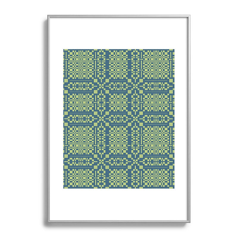 Marta Barragan Camarasa Nostalgic Grid Design Metal Framed Art Print