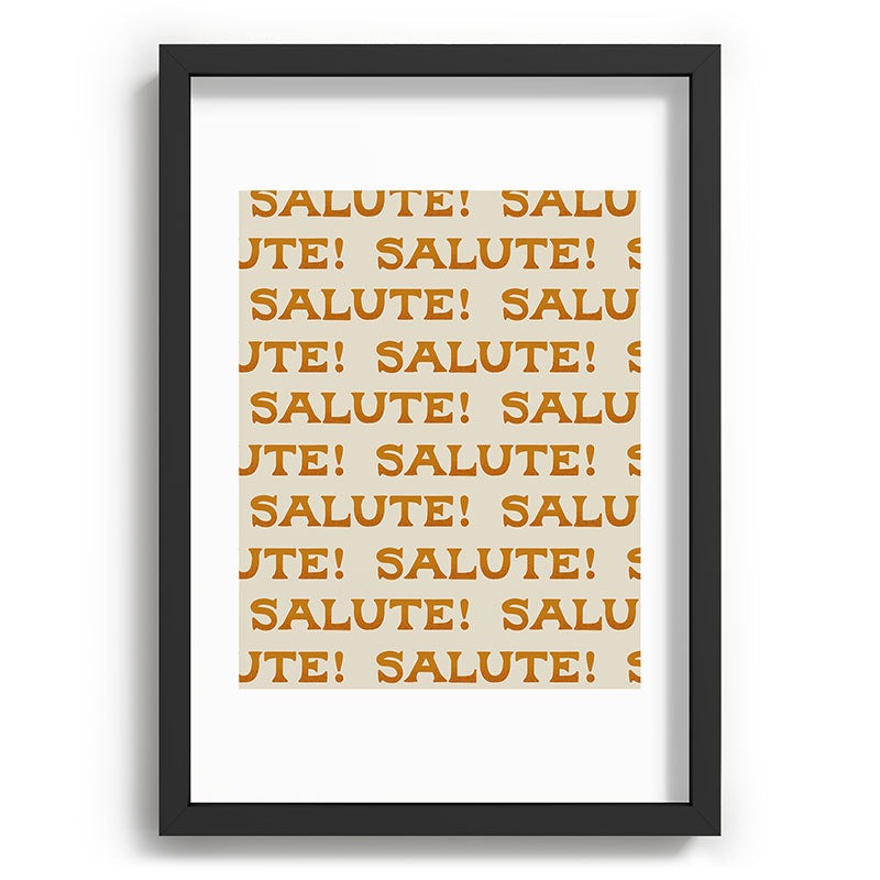 Jessica Molina Salute Gold Pattern on Cream Recessed Framing Rectangle