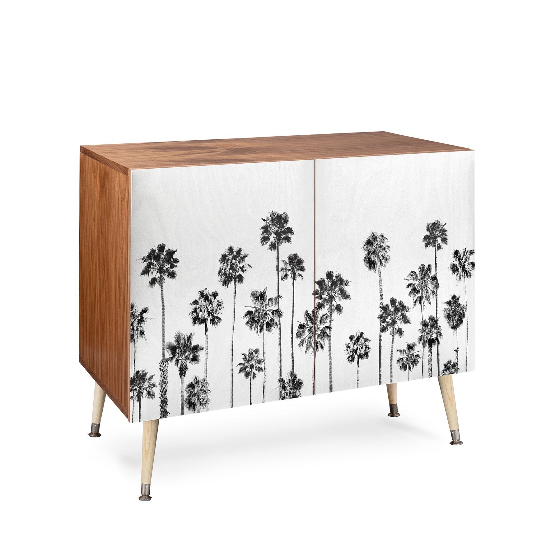 Gal Design Black And White Palms Credenza