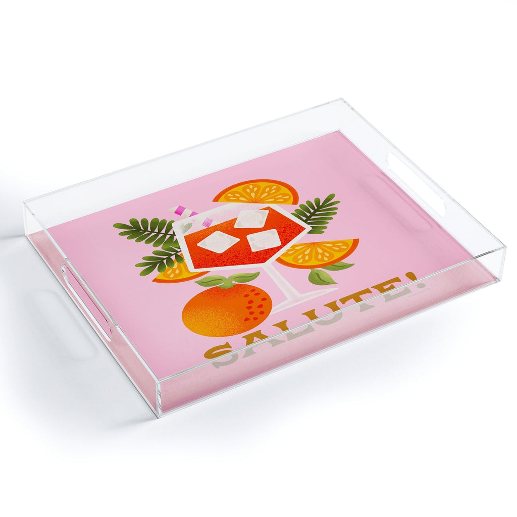 Jessica Molina Orange Spritz Acrylic Tray