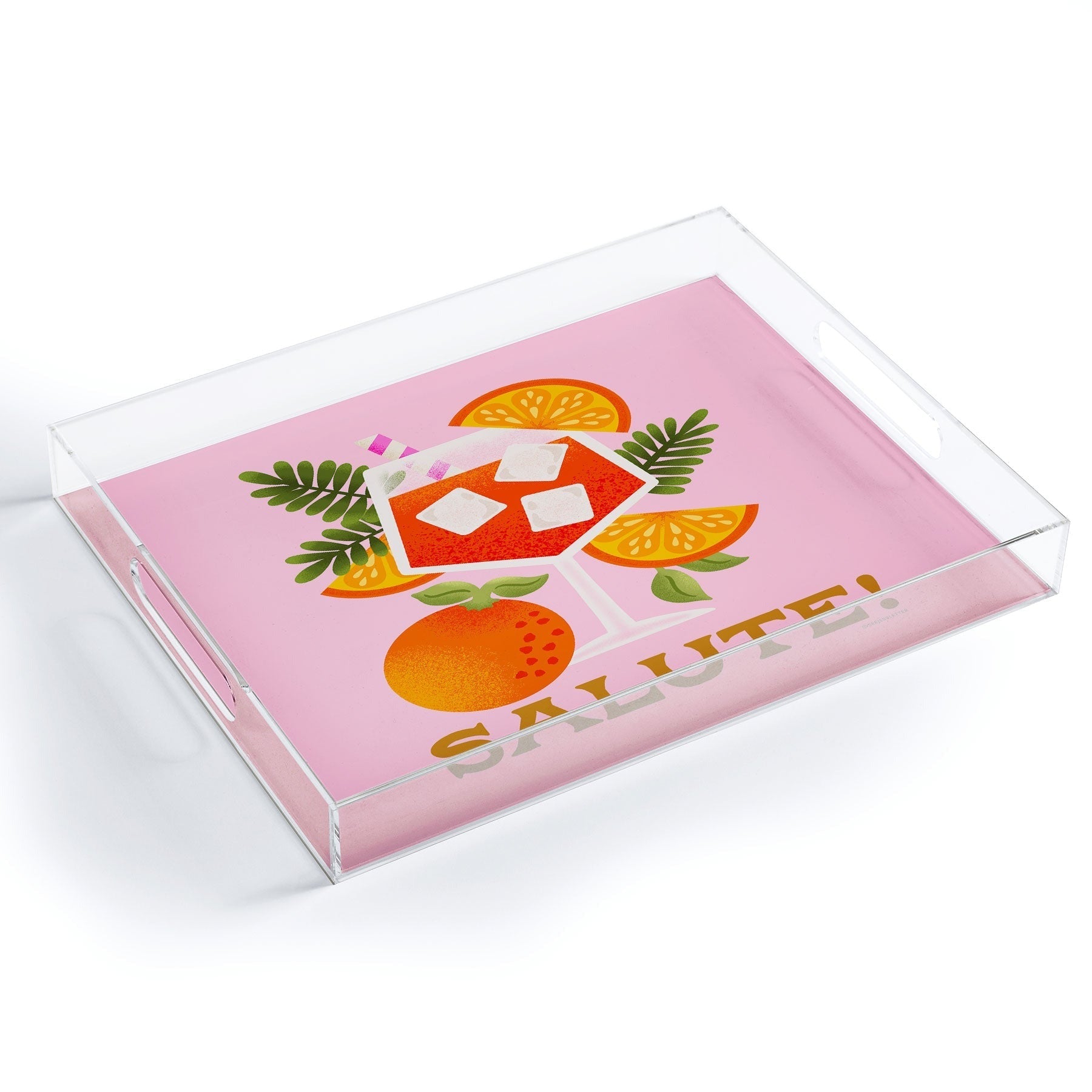 Jessica Molina Orange Spritz Acrylic Tray