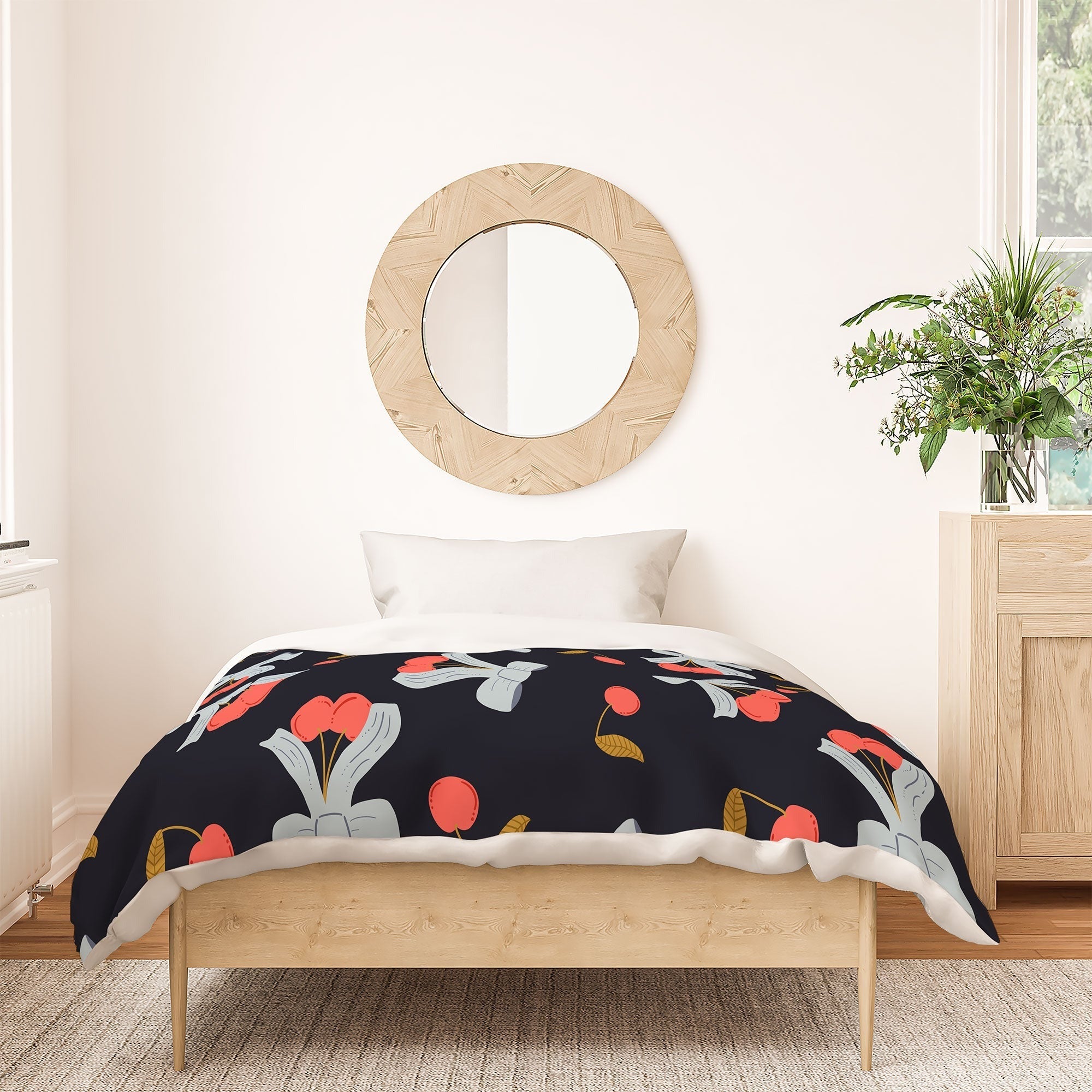 Jennifer Labre Cherries and Bows Duvet Cover