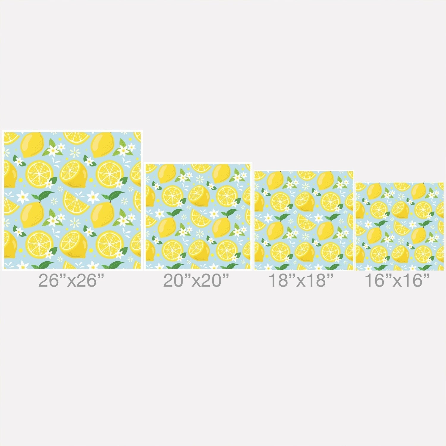 Design by Spark Lemony Fresh Florals Outdoor Throw Pillow