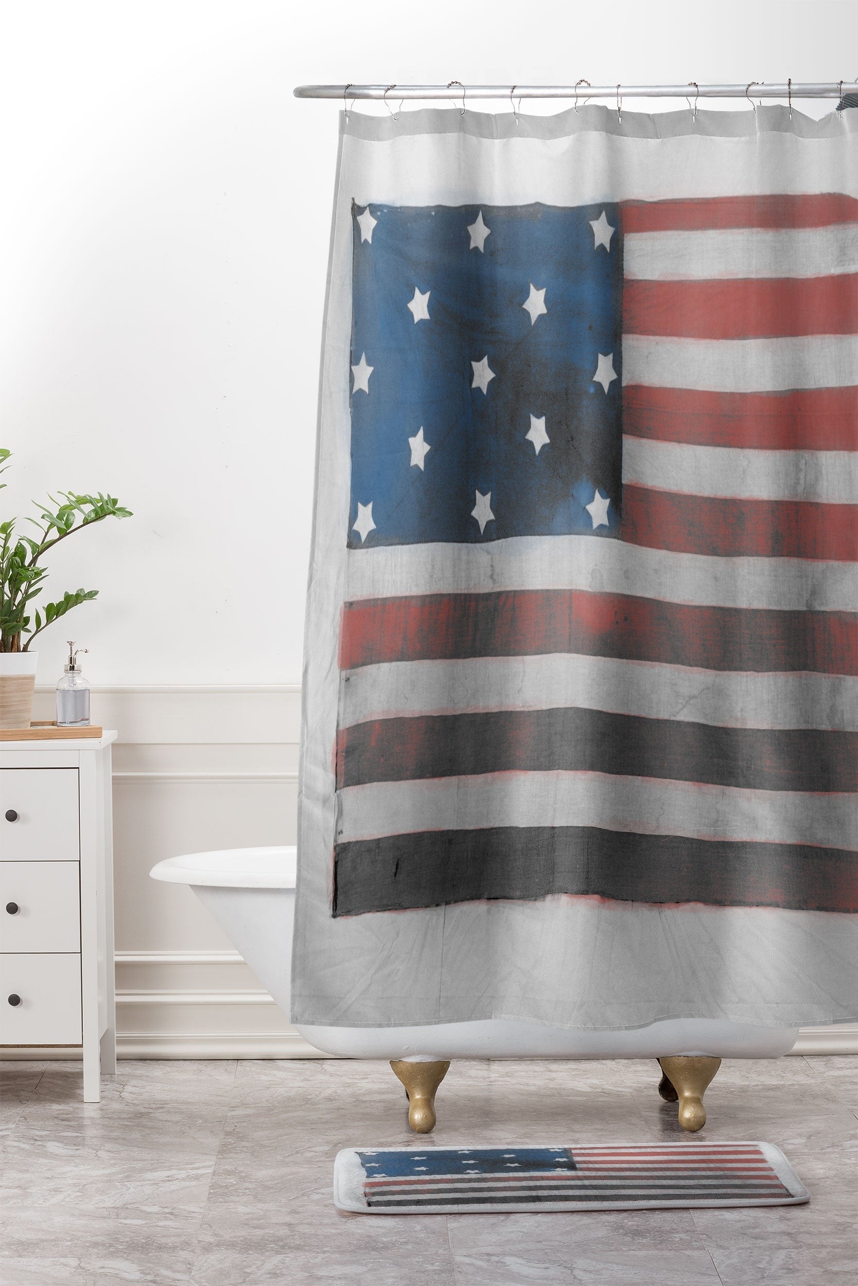 DENY Designs Flag Attributed to Elizabeth Schuyler Hamilton Memory Foam Bath Mat