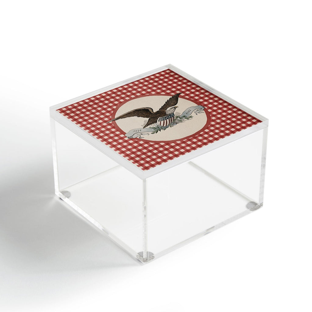 DENY Designs Gingham Eagle Acrylic Box
