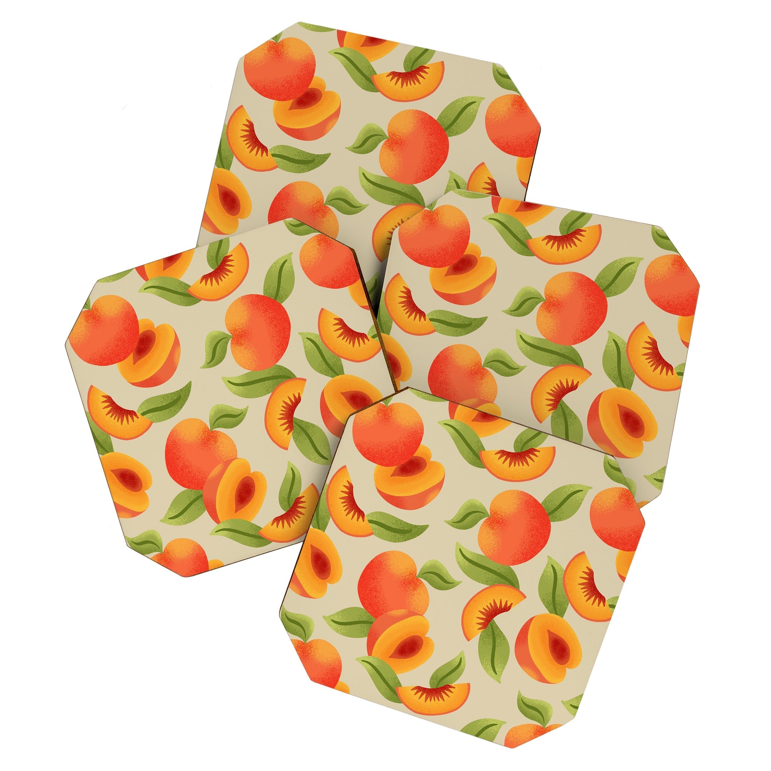 Jessica Molina Peach Pattern Coaster Set