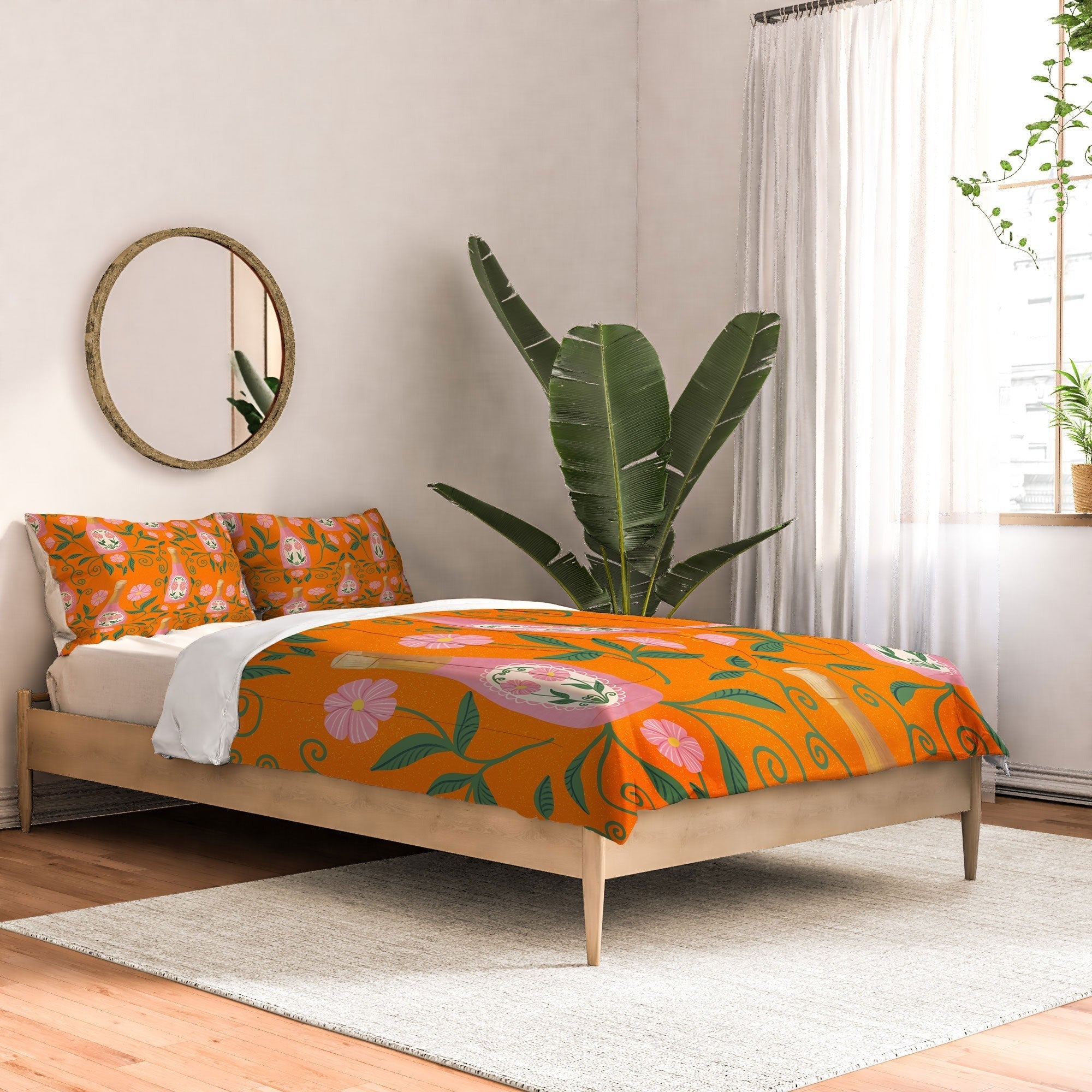 Design by Spark Rose Bubbly And Florals Comforter