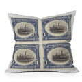 DENY Designs 1901 1c Fast Lake Navigation Stamps Outdoor Throw Pillow