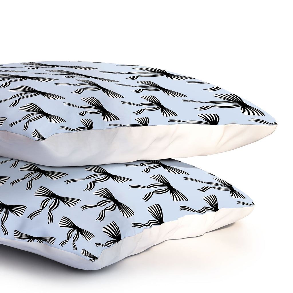 Design by Spark Black Striped Bows Pillow Shams