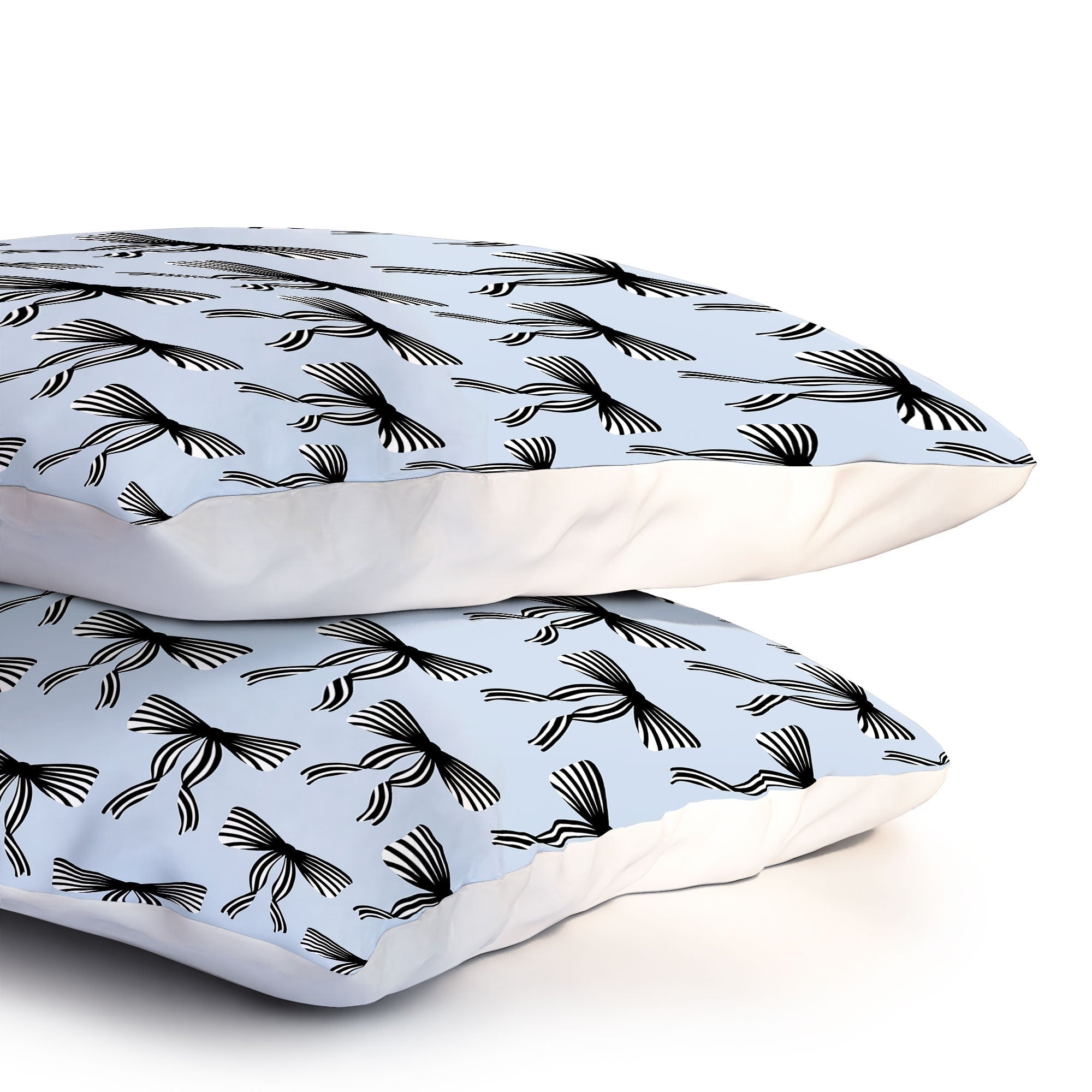 Design by Spark Black Striped Bows Pillow Shams