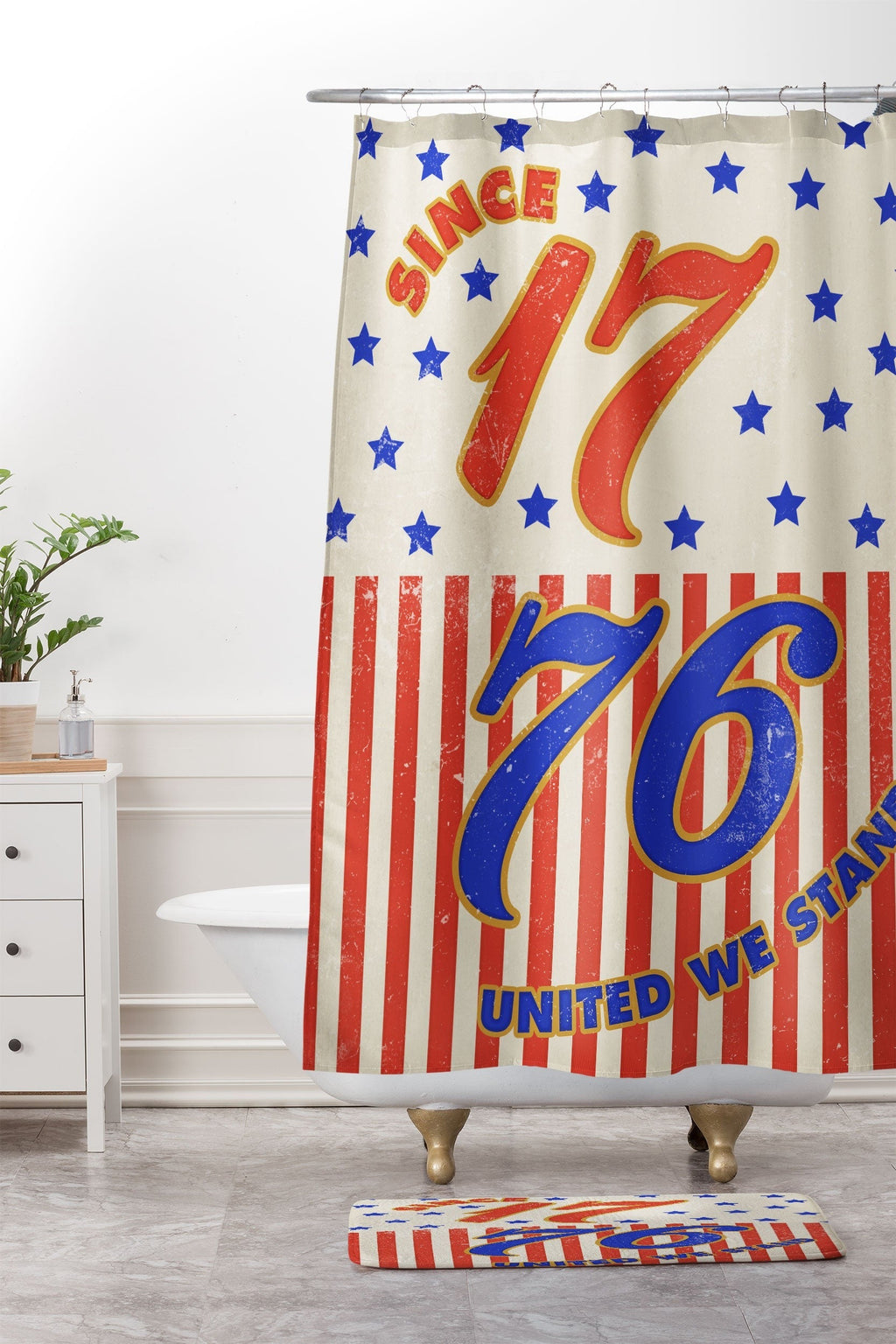 DENY Designs 1776 Stars Memory Foam Bath Mat