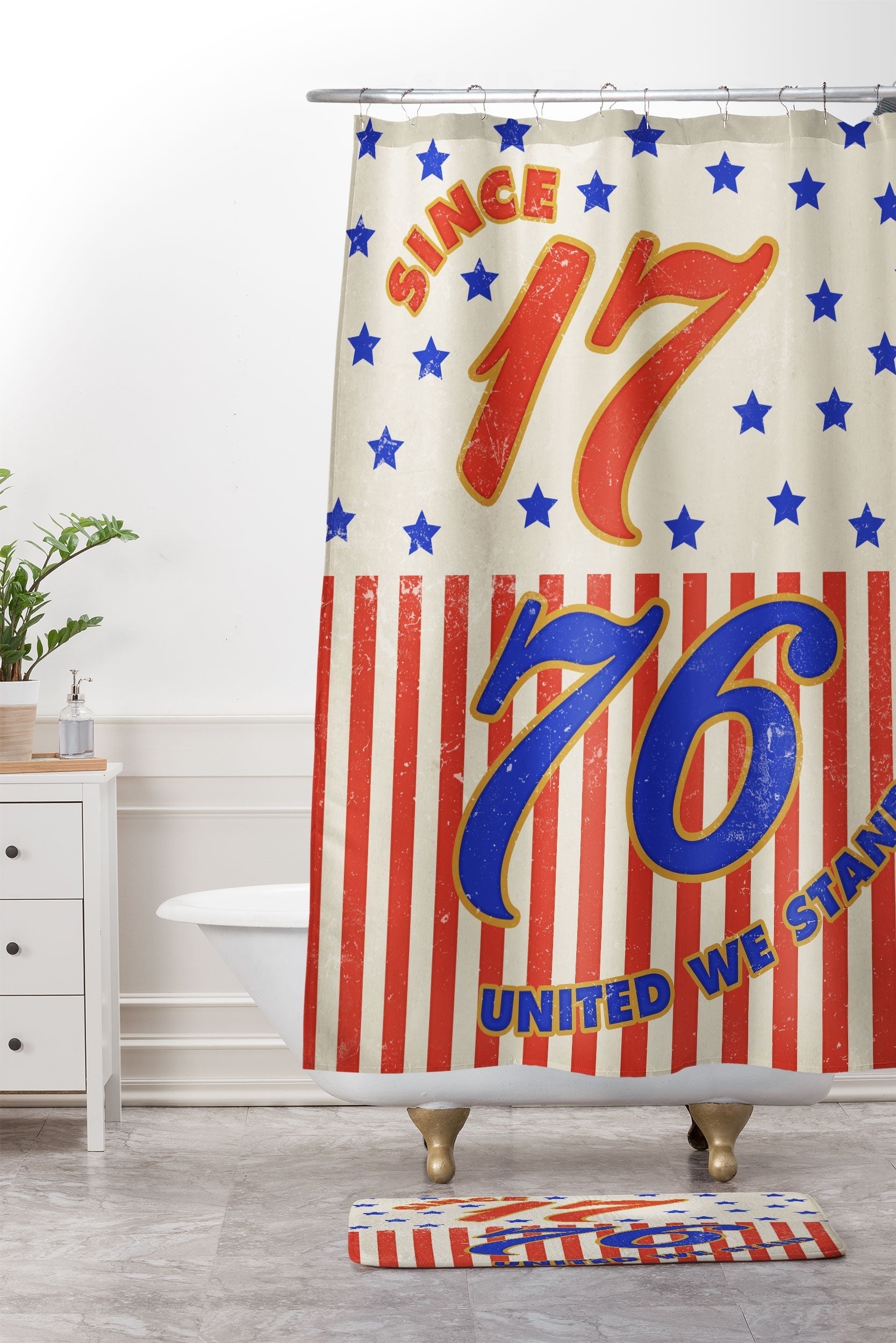 DENY Designs 1776 Stars Memory Foam Bath Mat