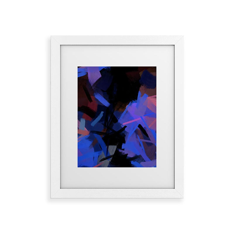 83 Oranges Midnight Sparks Framed Art Print