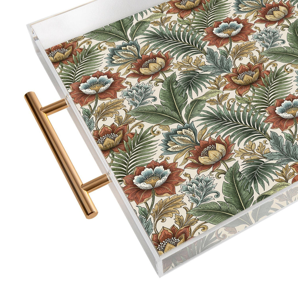 Marta Barragan Camarasa Retro Jungle Garden Acrylic Tray