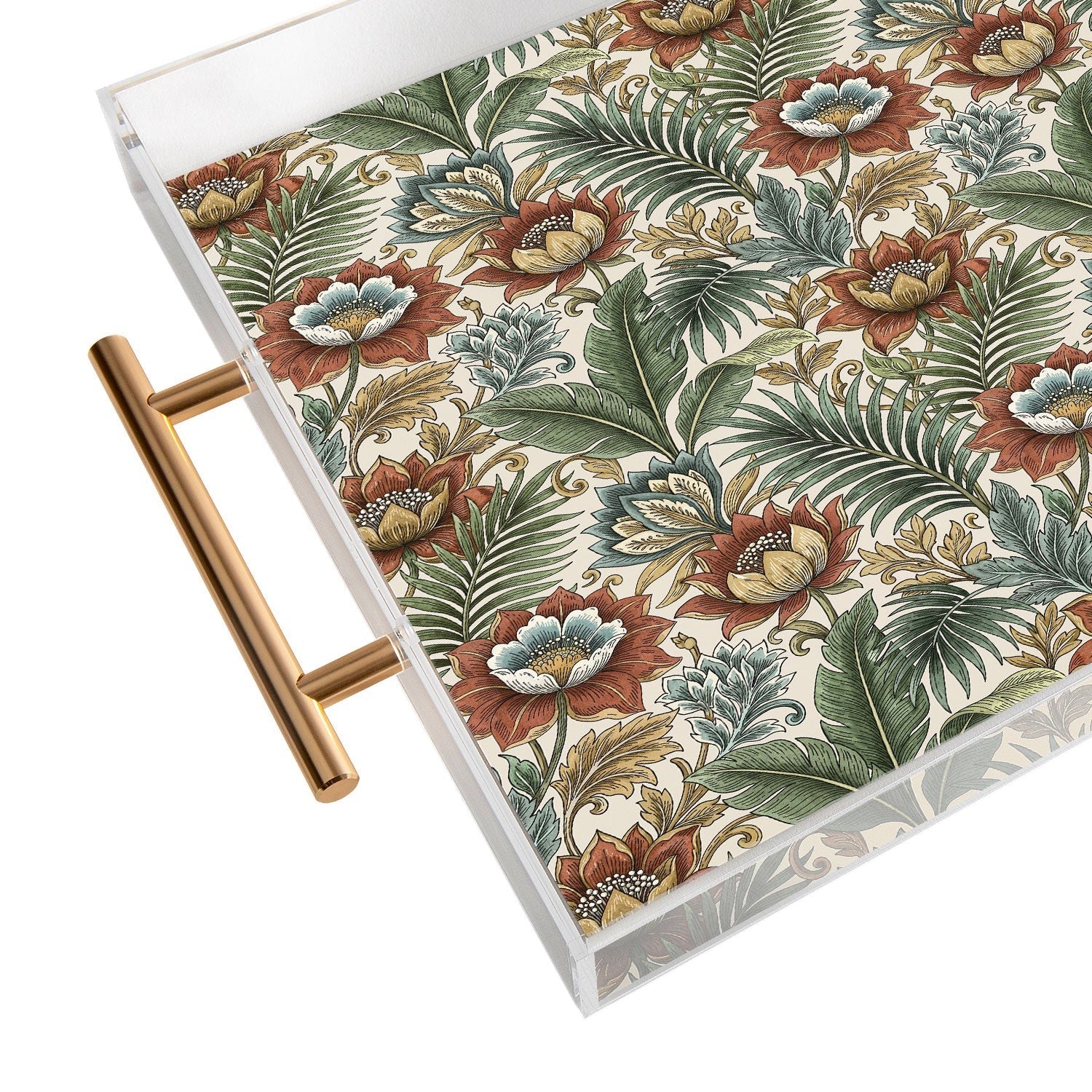 Marta Barragan Camarasa Retro Jungle Garden Acrylic Tray