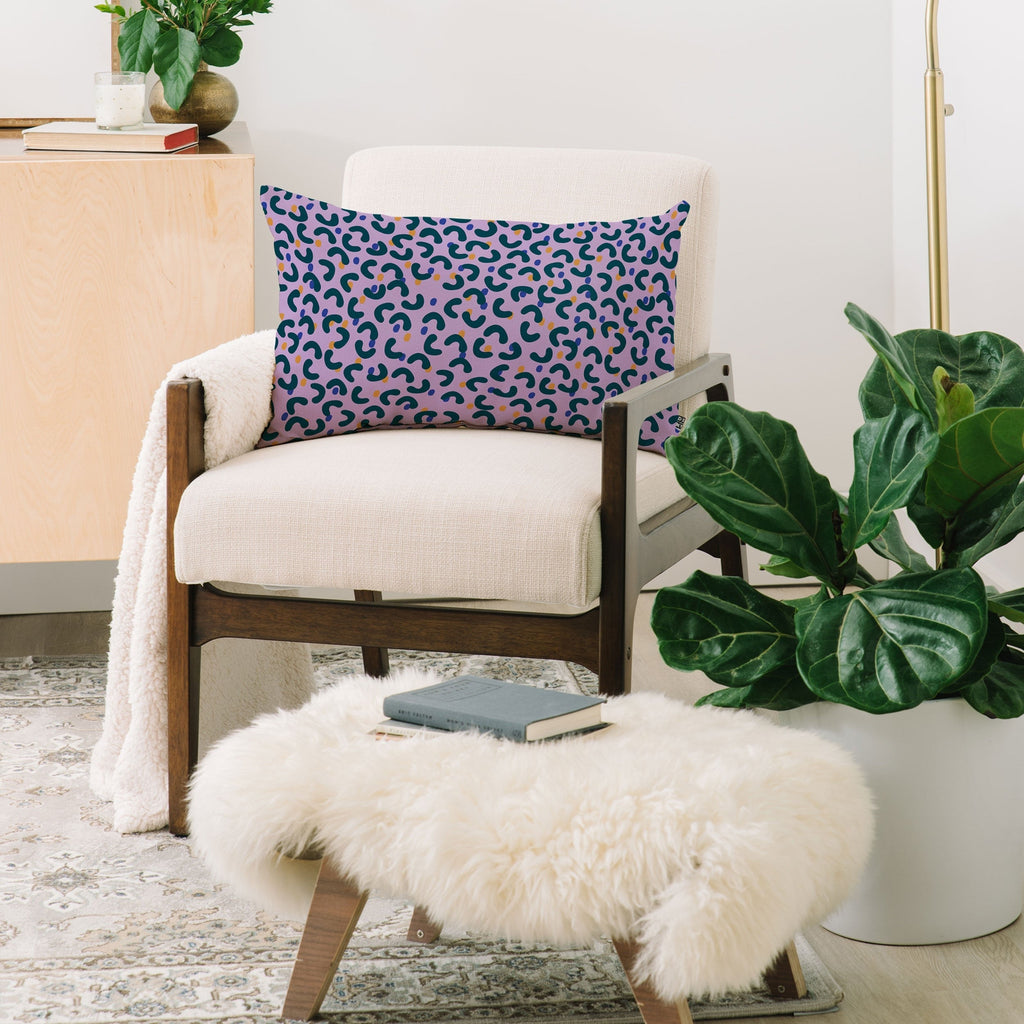 Camilla Foss Pebbles Mix Oblong Throw Pillow