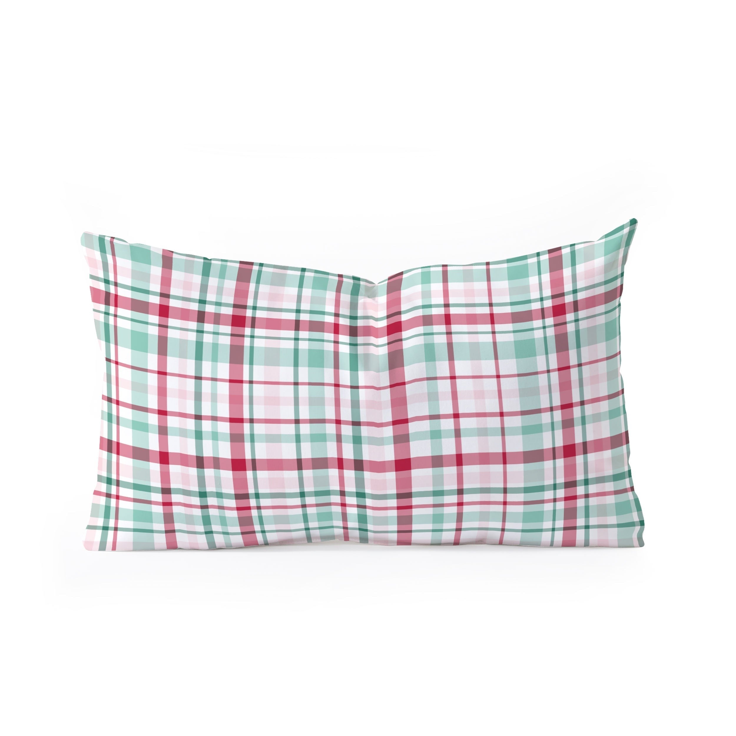 Lisa Argyropoulos Merry Vintage Plaid Oblong Throw Pillow