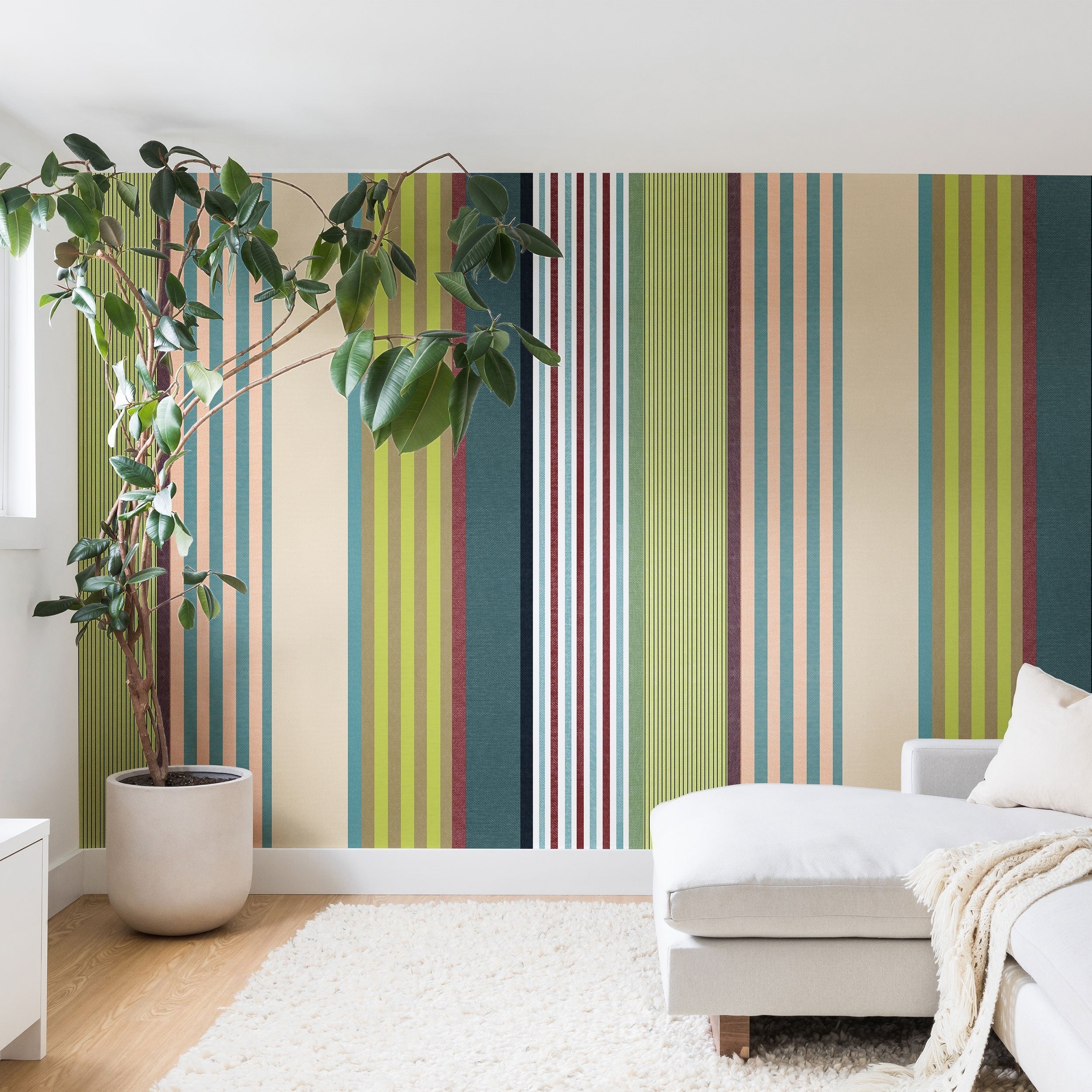 Marta Barragan Camarasa Colorful Stripe Delight Wall Mural
