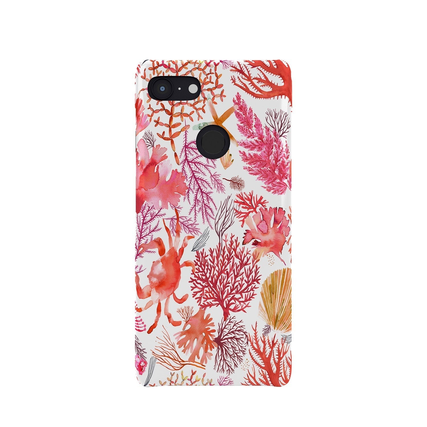 Ninola Design Botanic Retreat Coral Reef Crab Lobster Red Phone Case