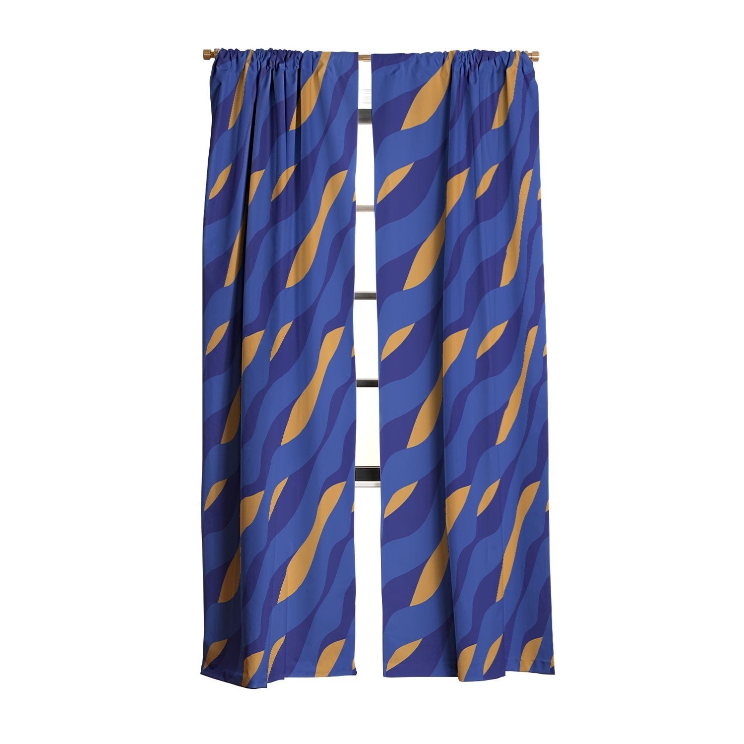Camilla Foss Pebbles in Stream Blackout Window Curtain