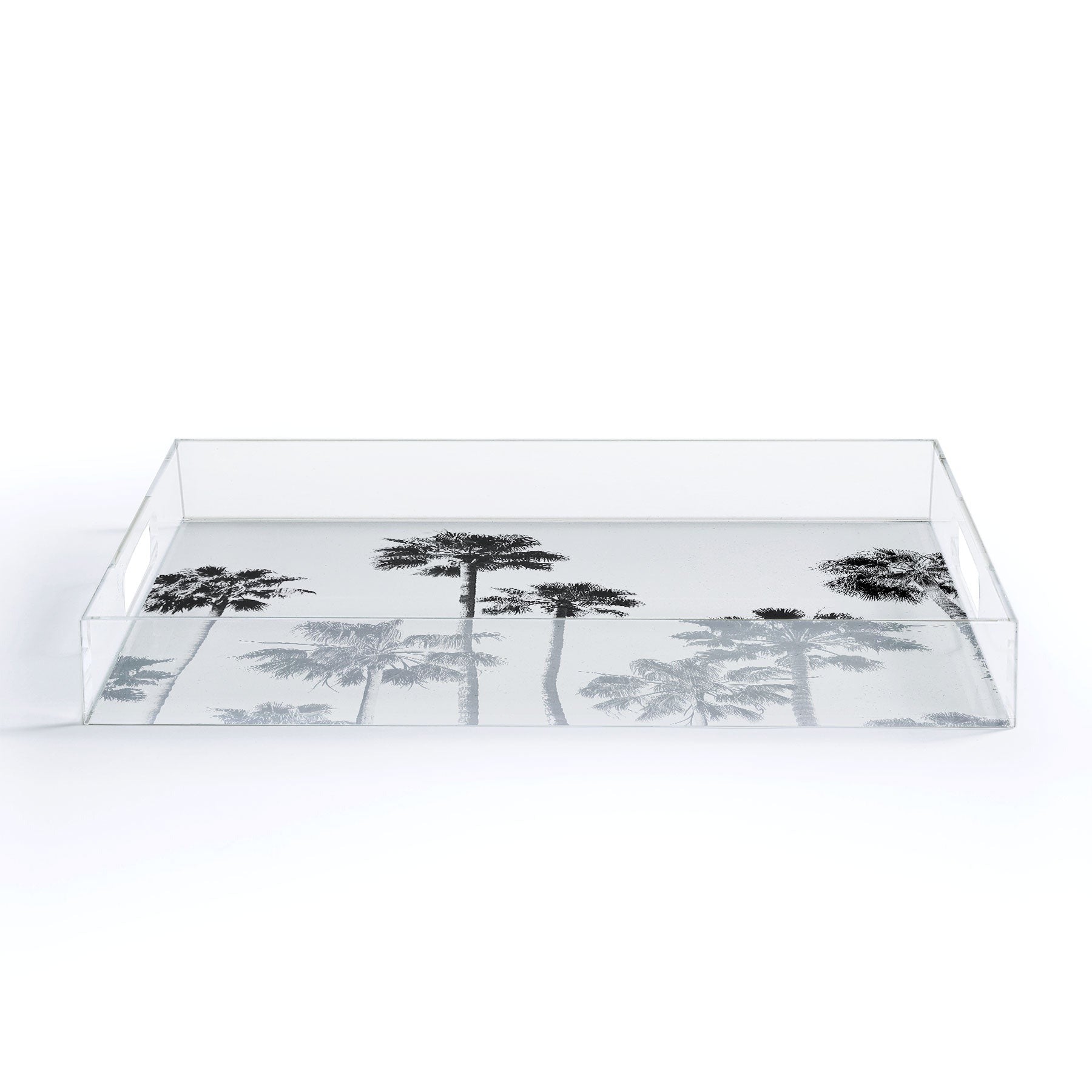 Gal Design Black And White Palms Acrylic Tray