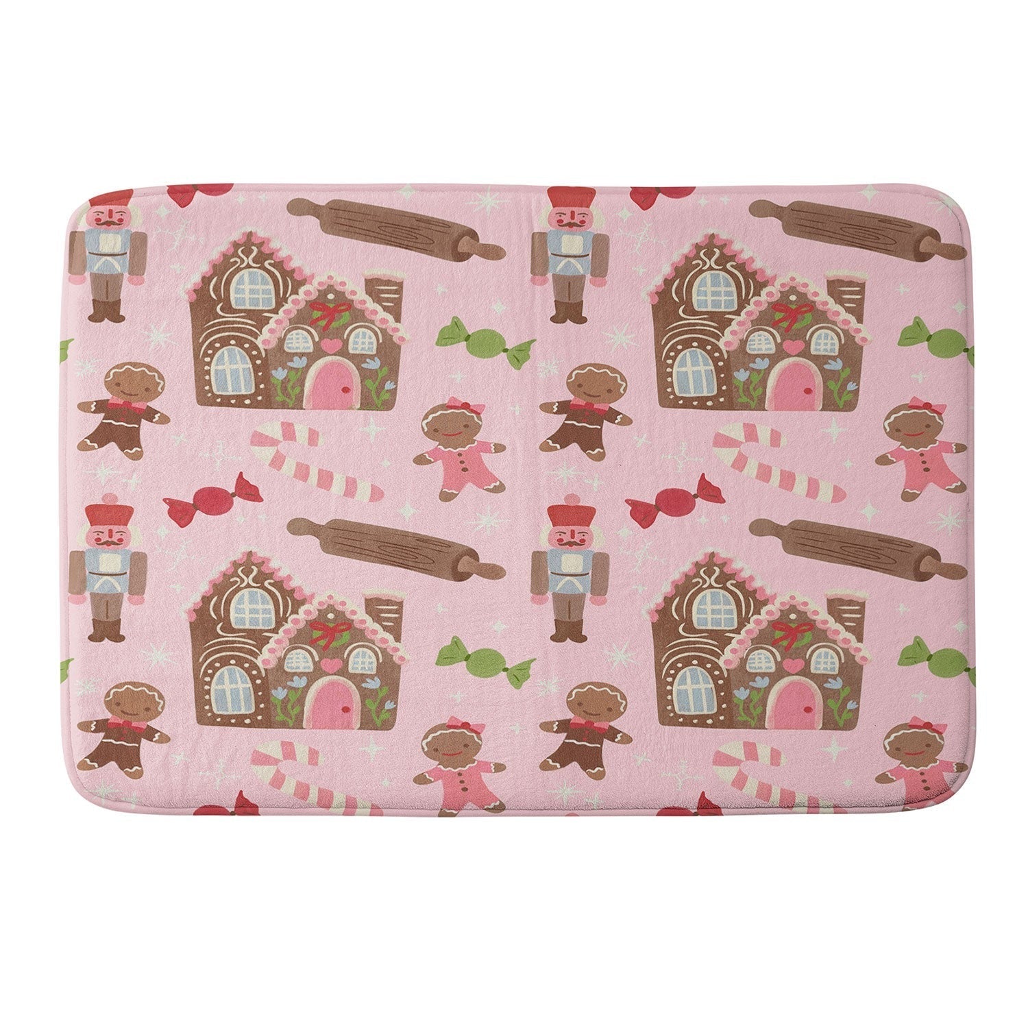 carriecantwell Sweet Christmas Holidays Memory Foam Bath Mat
