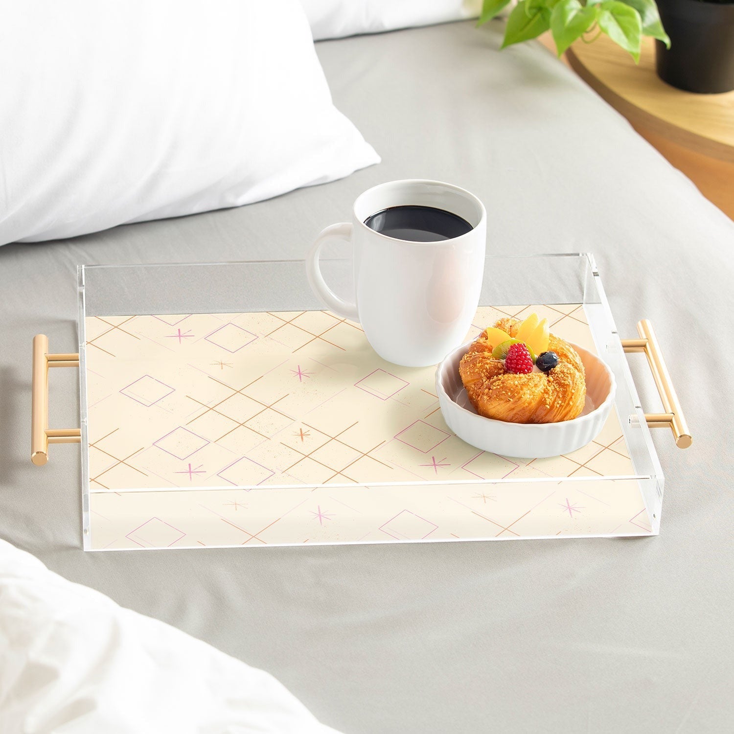 Little Om Starry Web cream Acrylic Tray