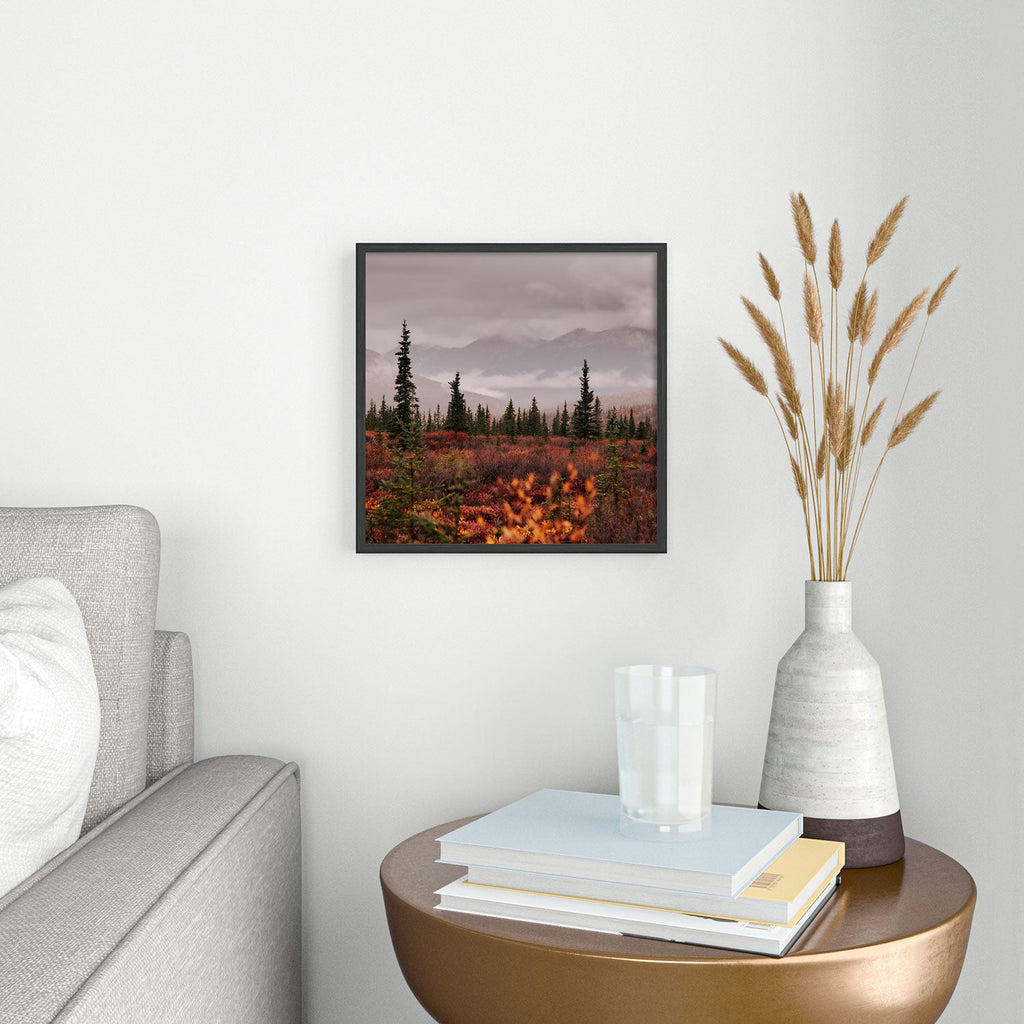 Hannah Kemp Autumn Up North Square Metal Framed Art Print