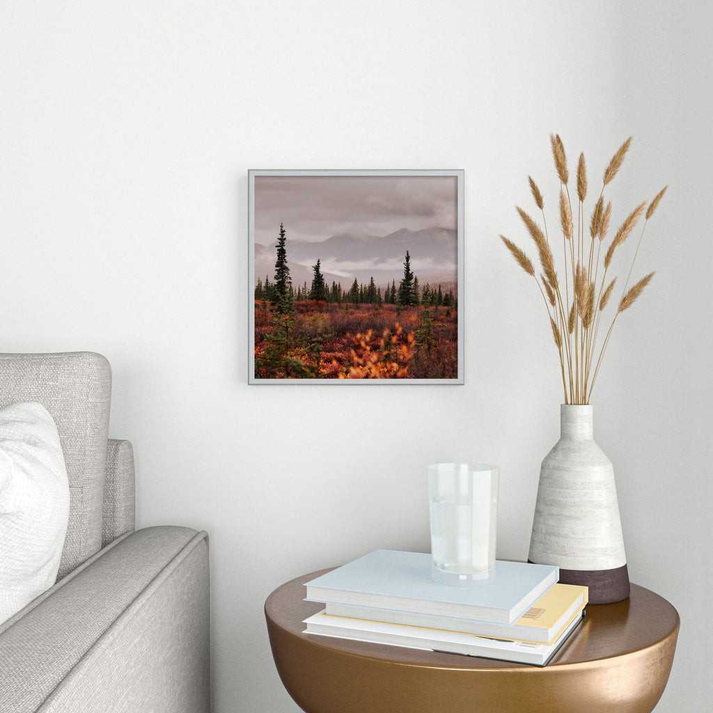 Hannah Kemp Autumn Up North Square Metal Framed Art Print