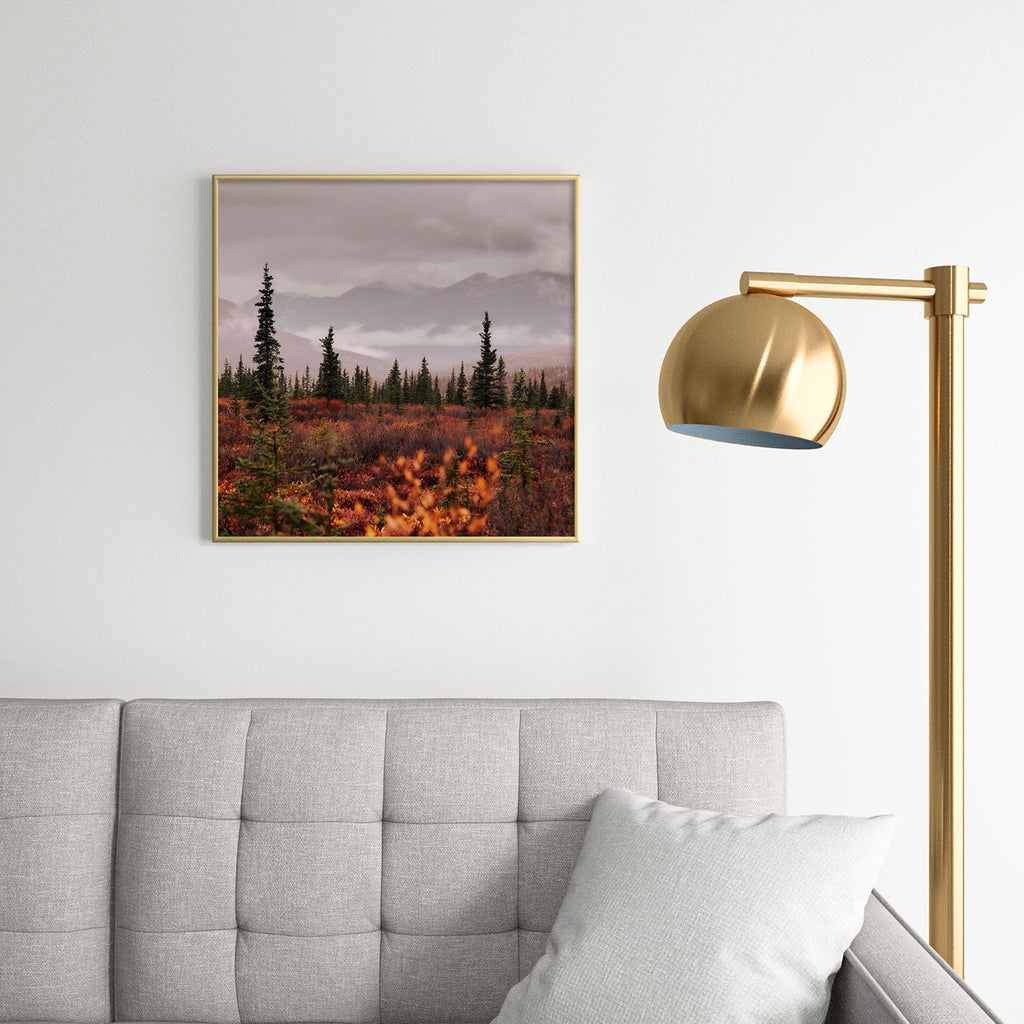 Hannah Kemp Autumn Up North Square Metal Framed Art Print