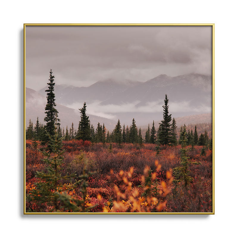 Hannah Kemp Autumn Up North Square Metal Framed Art Print