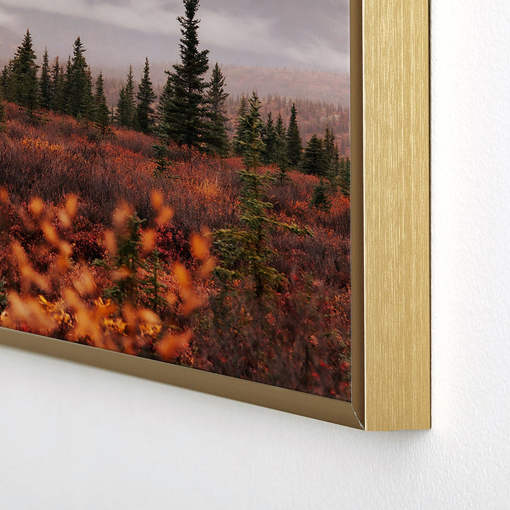 Hannah Kemp Autumn Up North Square Metal Framed Art Print