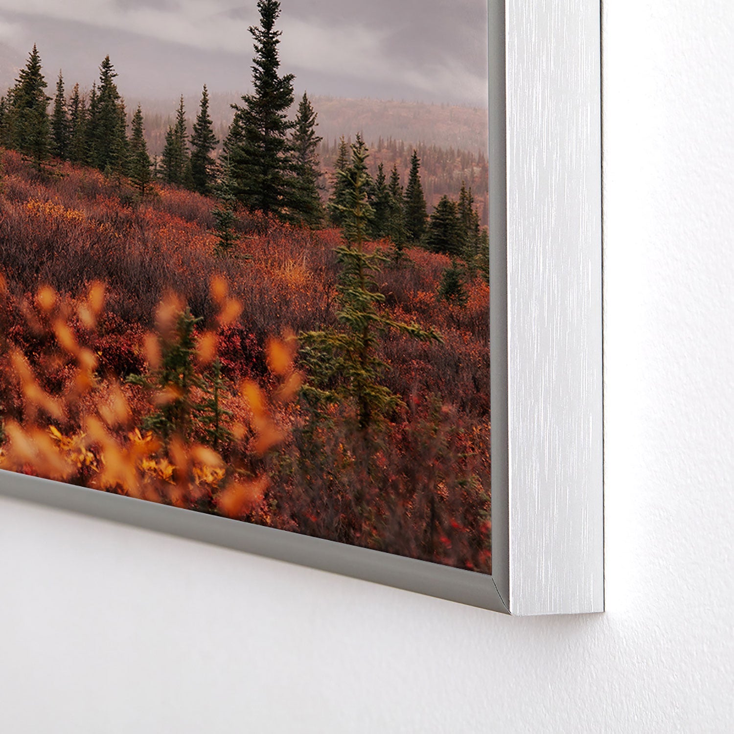 Hannah Kemp Autumn Up North Square Metal Framed Art Print
