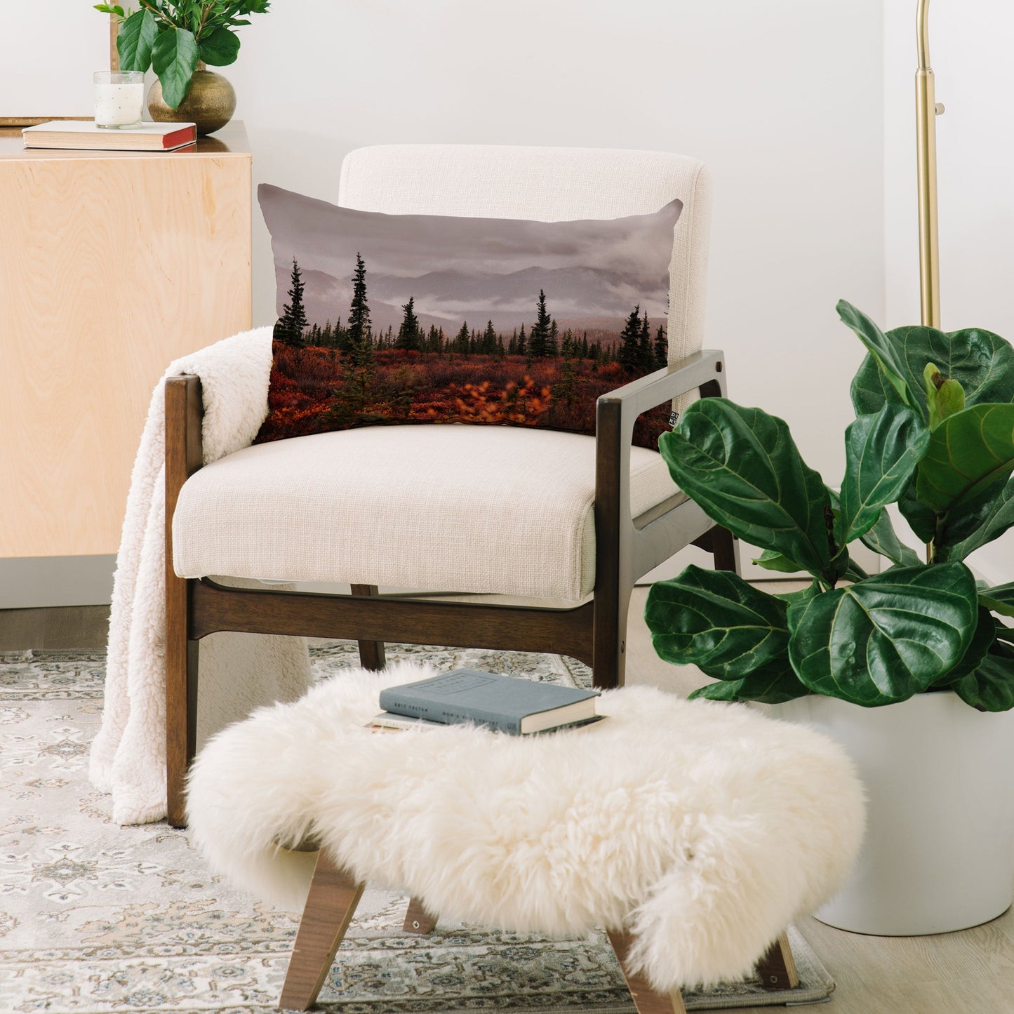 Hannah Kemp Autumn Up North Oblong Throw Pillow
