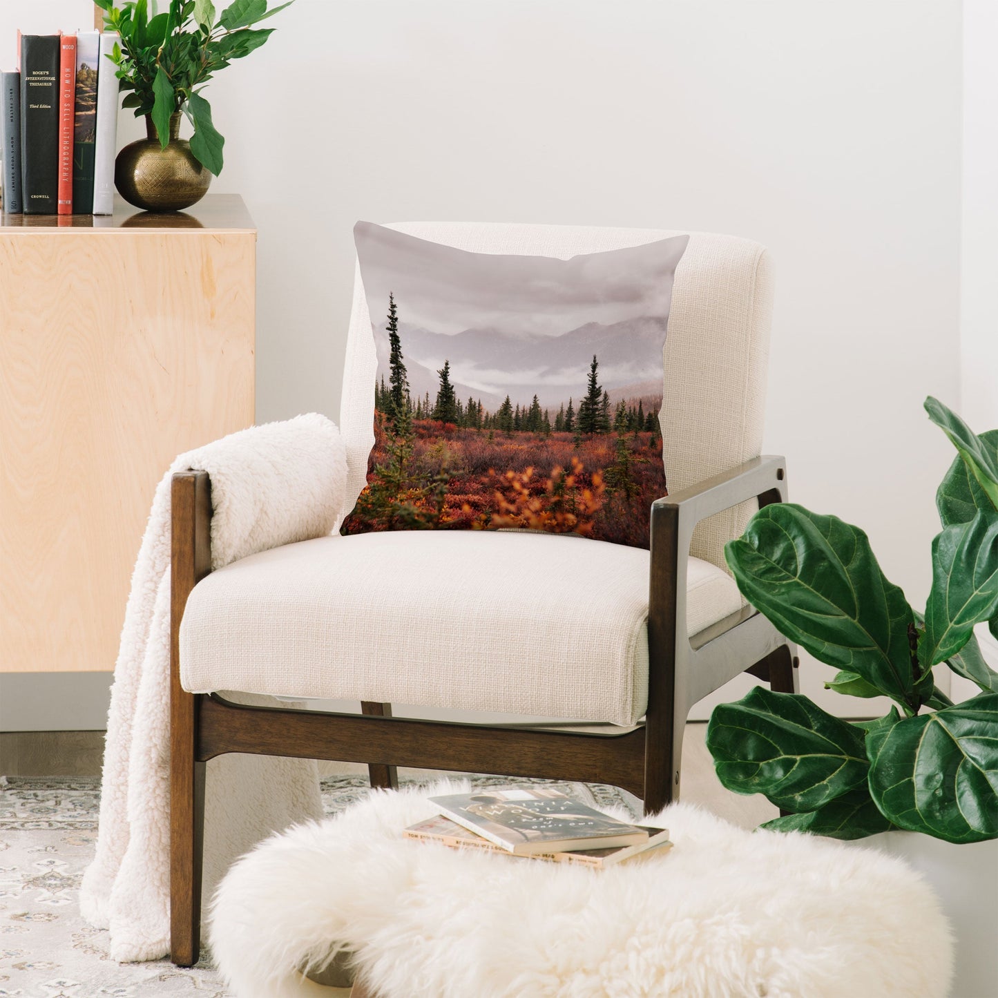 Hannah Kemp Autumn Up North Throw Pillow