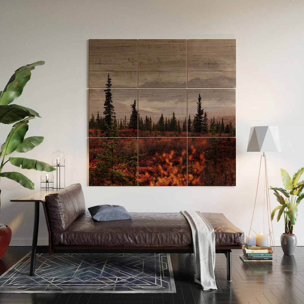 Hannah Kemp Autumn Up North Wood Wall Mural