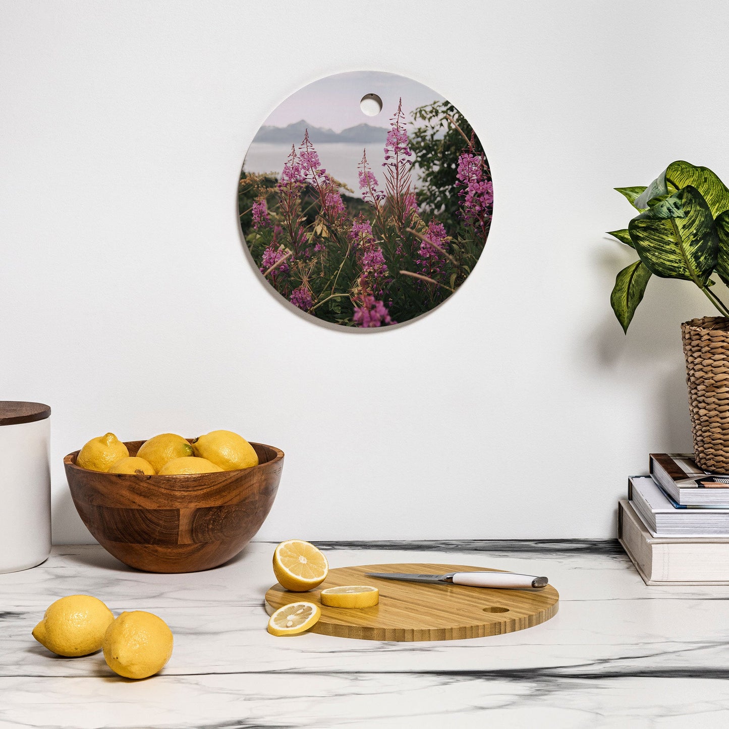 Hannah Kemp Fireweed Season Cutting Board Round
